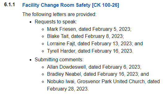 DrKyle's tweet image. Yesterday's Saskatoon city council agenda about promoting anti-trans hate: 4 speakers and 3 letters.
Today's updated agenda: 22 speakers and 335 letters

Hate will not go unopposed. pub-saskatoon.escribemeetings.com/Meeting.aspx?I…