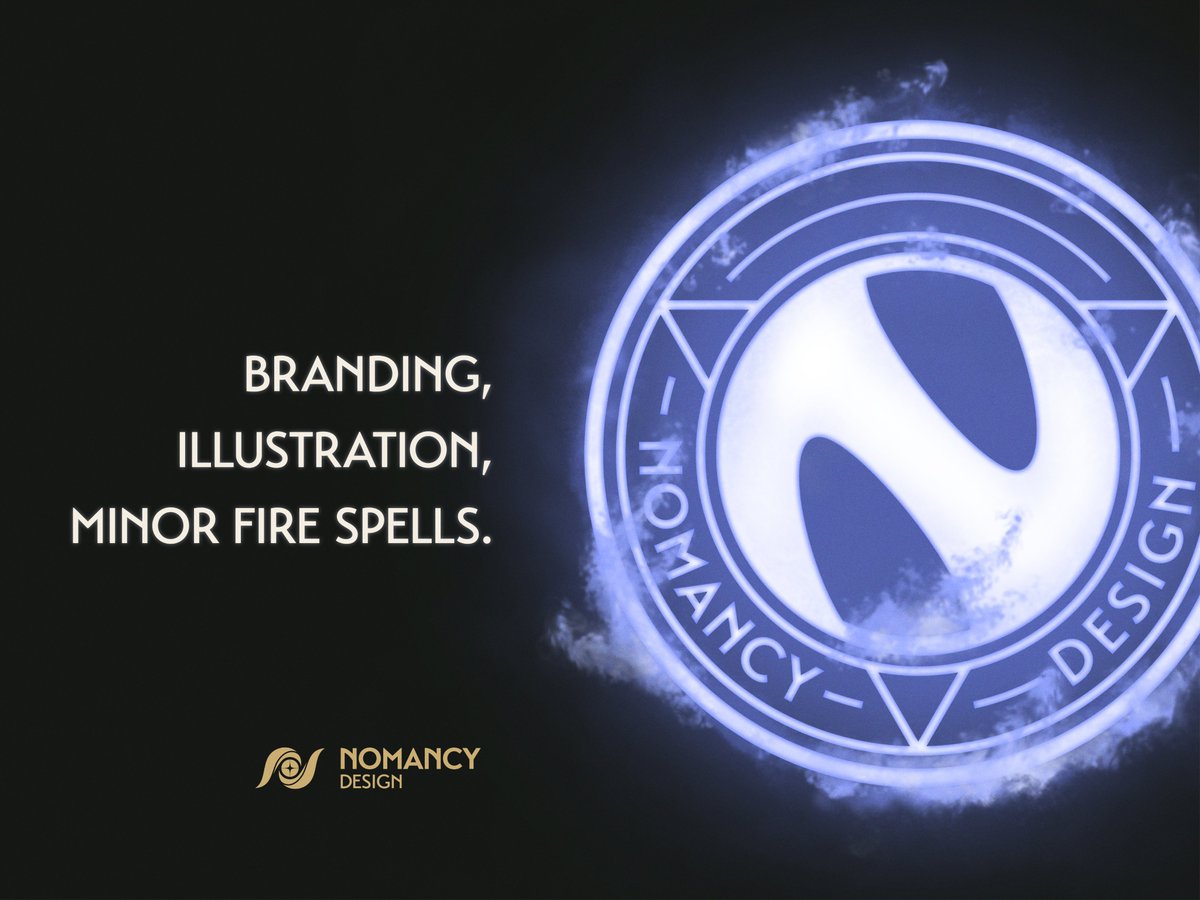 NomancyDesign's tweet photo. Currently accepting projects via summoning ritual, arrow scroll delivered to any vital organ of that wizard hunter two towns over, or email.

https://t.co/DWHf3SyZV7

#graphicdesigner #logodesigner #graphicdesign #logodesign https://t.co/VLZeO79Jih