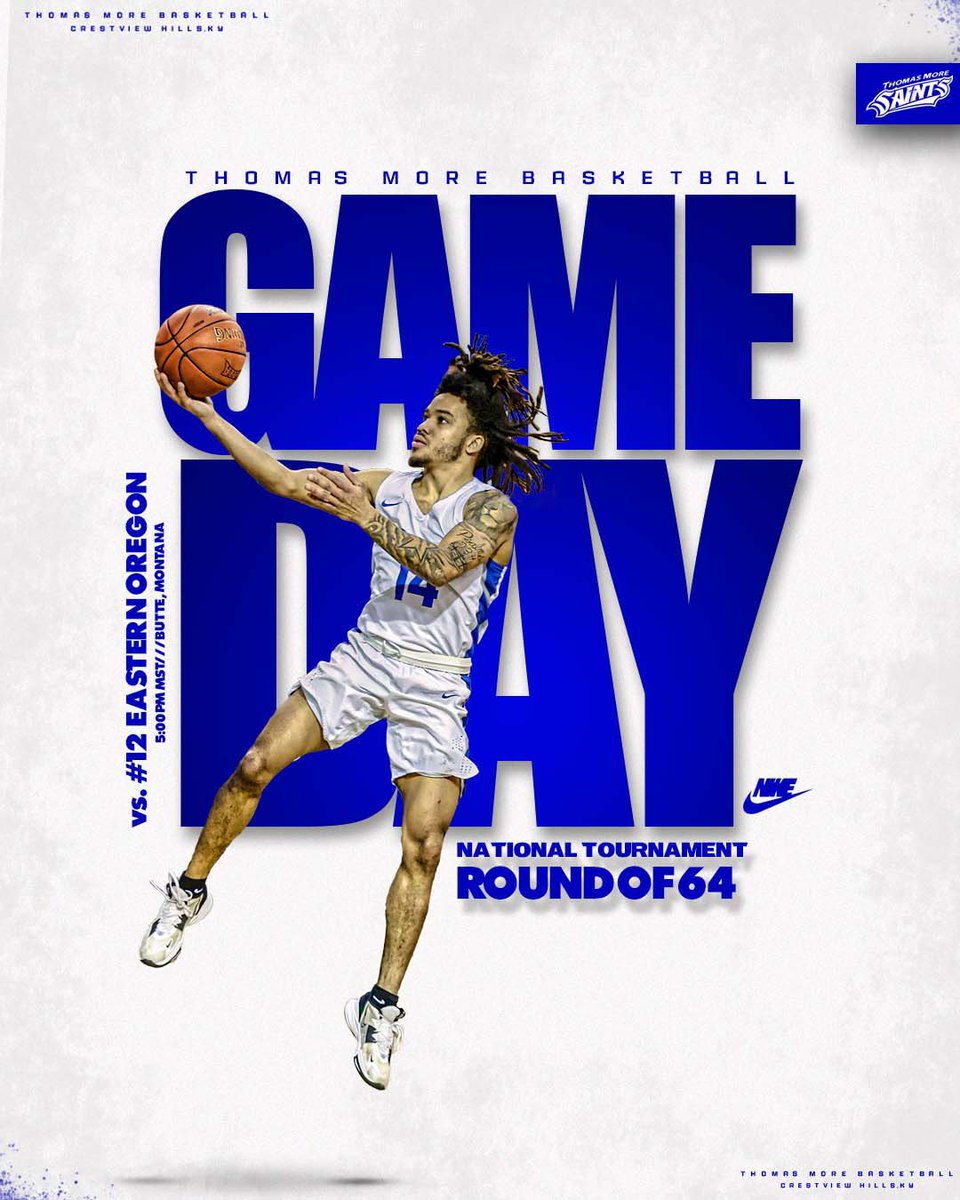 It. Is. Game. Day. 

National Tournament: Round of 64 

🏀: #5 Saints vs. #12 Mountaineers
⏰: 5:00 PM MST
📍: Butte, MT
🖥: youtube.com/@MontanaTechAt…
📊: eousports.com/sidearmstats/m…

#LetsGoSaints