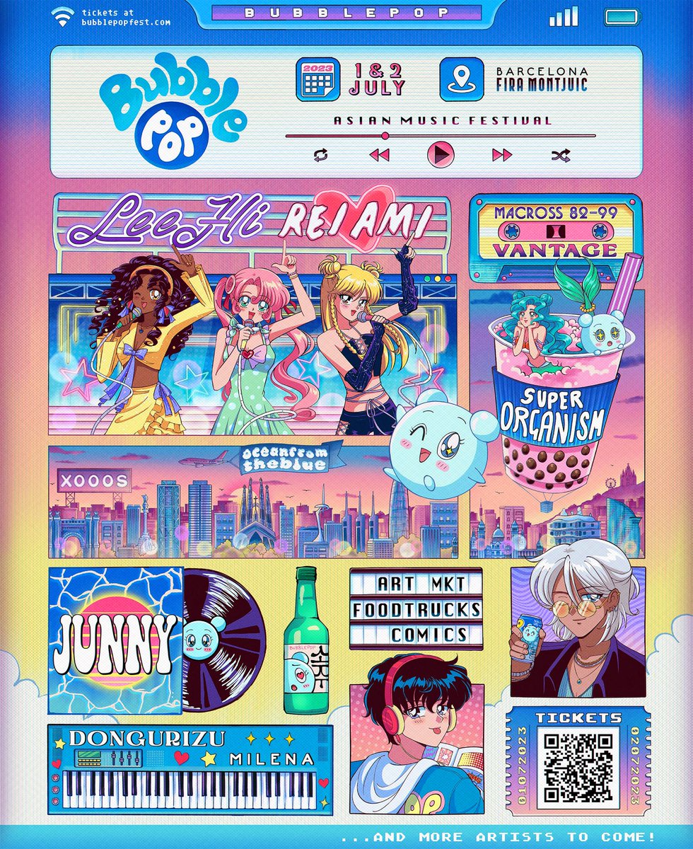 🌸 (@hanavbara) on Twitter photo BUBBLEPOP 🫧
we had the pleasure to work on the poster for the first edition of <a href="/bubblepopfest/">BUBBLEPOP</a>, a new asian music festival in barcelona 💖
📅 1&2 JULY 2023
📍 Fira Barcelona Montjuïc
🧋bubblepopfest.com
tickets on sale the 20th of march ✨ BUBBLEPOP 🫧
we had the pleasure to work on the poster for the first edition of <a href="/bubblepopfest/">BUBBLEPOP</a>, a new asian music festival in barcelona 💖
📅 1&2 JULY 2023
📍 Fira Barcelona Montjuïc
🧋bubblepopfest.com
tickets on sale the 20th of march ✨