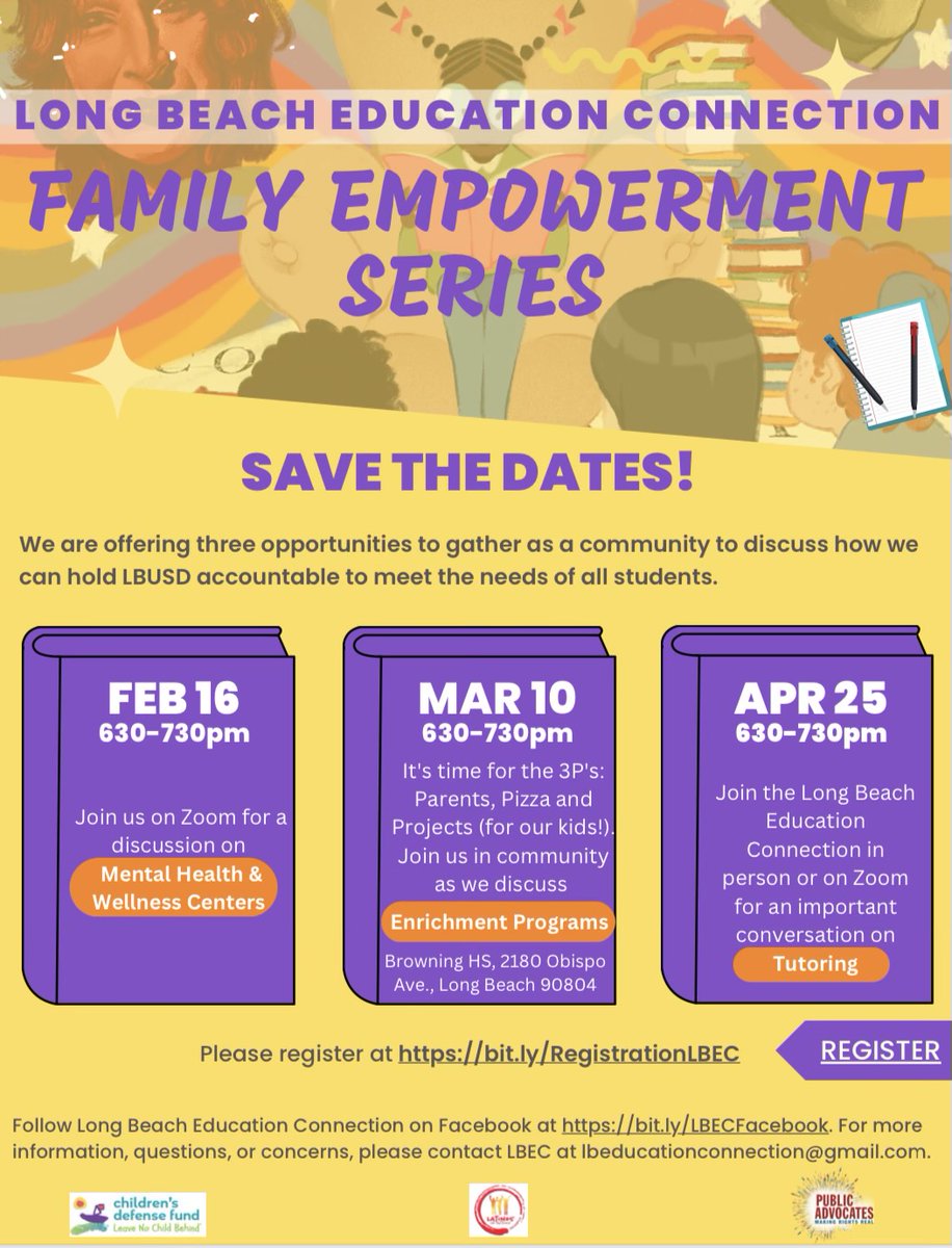 lbcpta's tweet image. 2 more dates for this awesome series! Register now. #LongBeachEducationConnection @LBCPTA #DEI #PTA #PTA4Kids #ProudToBeLBUSD #VoicesOfLBUSD #DEI365