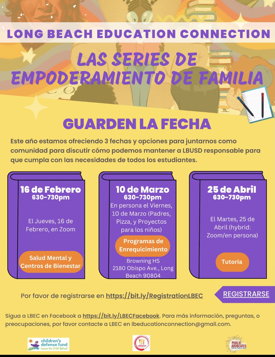 lbcpta's tweet image. 2 more dates for this awesome series! Register now. #LongBeachEducationConnection @LBCPTA #DEI #PTA #PTA4Kids #ProudToBeLBUSD #VoicesOfLBUSD #DEI365