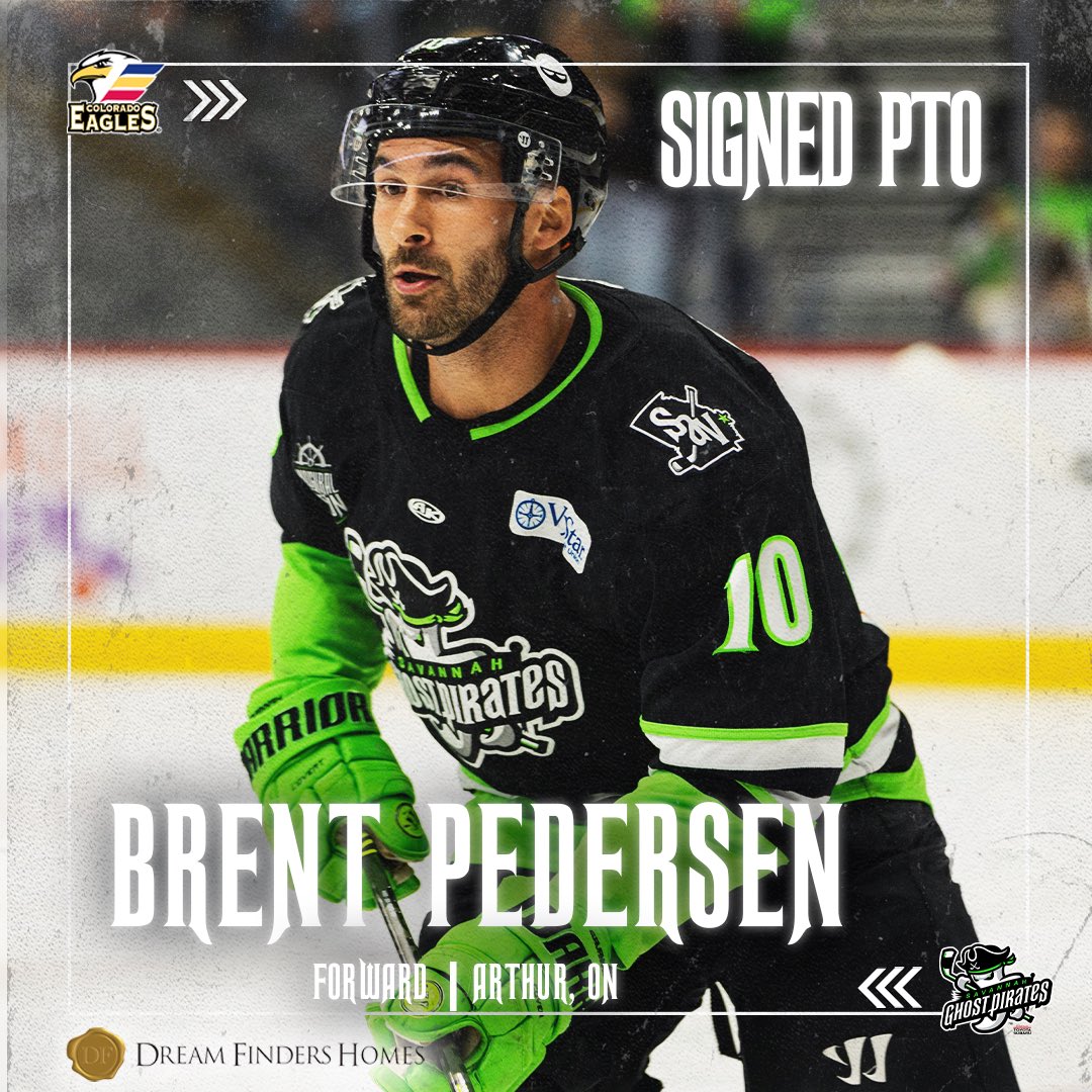Savannah Ghost Pirates on X: Brent Pedersen has signed a professional  tryout (PTO) contract with the @ColoradoEagles of the American Hockey  League. #TheHauntBegins  / X