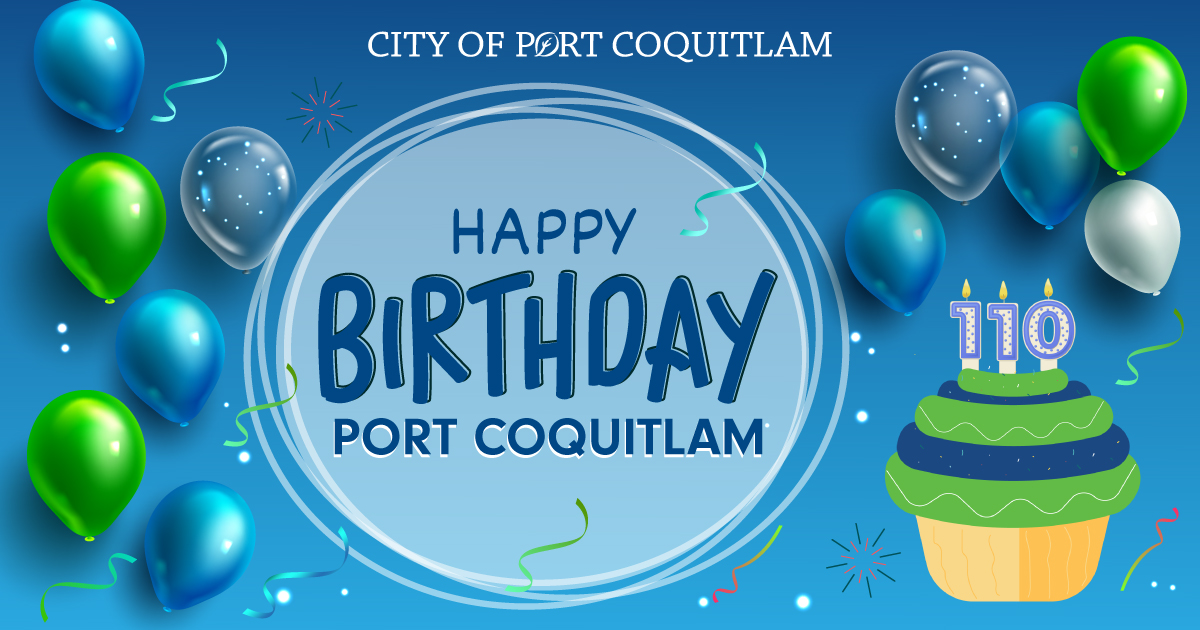 CityofPoCo's tweet photo. It's our birthday! 🥳

Today, #PortCoquitlam turns 110. We look pretty good for our age — if we do say so ourselves. 😉

We look forward to another year filled with celebrations with our residents in the best City ever!

#HappyBirthdayPoCo #CityOfPoCo https://t.co/cYaKd2jWzR