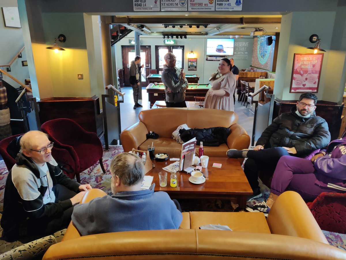 BOCS_England's tweet image. Our self-advocacy Men’s Group met up for their monthly catch-up session in a local pub. The group enjoyed playing pool, cards and discussed any news that they wanted to share 👍