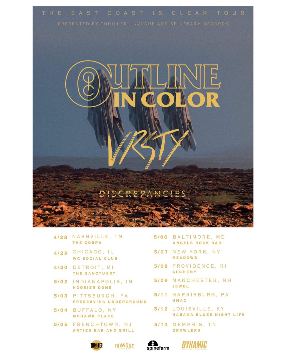 🚨TOUR ANNOUNCEMENT🚨 Beyond excited to announce we're joining @OutlineInColor & @vrsty_nyc on the East Coast is Clear Tour! Tickets on sale NOW! 🔥