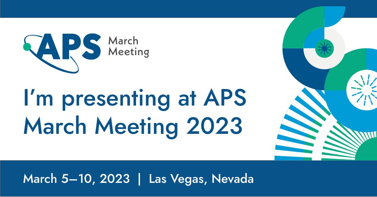 Hi #APSMarchMeeting ! Come check out my poster today Tuesday 3/7 from 2 - 5 pm in the ballroom on examining ions and water near #graphene surfaces. 
I'm also giving a talk on Friday 3/10 at 9 am in room 208 (Y16.00006) on ion behavior near charged graphene
Let's connect!