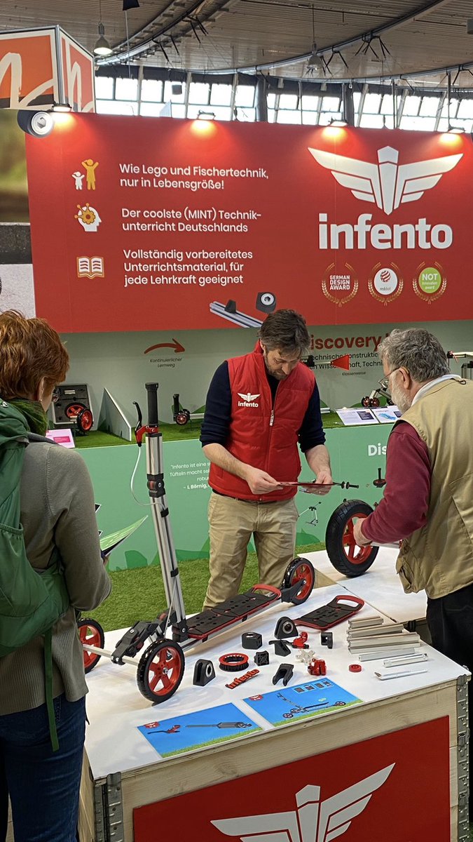 Greetings from a leading international Education Fair in Germany! 🤩
We brought our educational Kits and the APU of course 😉
Also want to benefit from Infento at school? Check out our website infento.com and click Education.

#Stuttgart #didacta #education