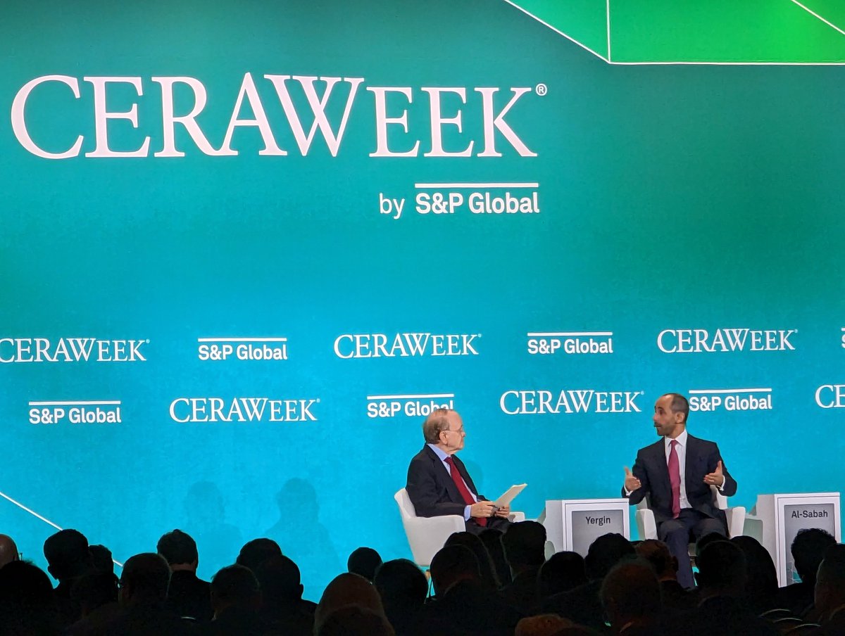 schwartzlaws's tweet photo. Focus on developing people: 1. Place them in our international operations 2. Digitilization of processes from core to customer 3. DEI council w/ strong leadership - Nawaf Al-Sabah – Deputy Chairman & CEO KPC with @DanielYergin #CERAWeek #dualchallenge #energytransition https://t.co/OkWTReiT1m