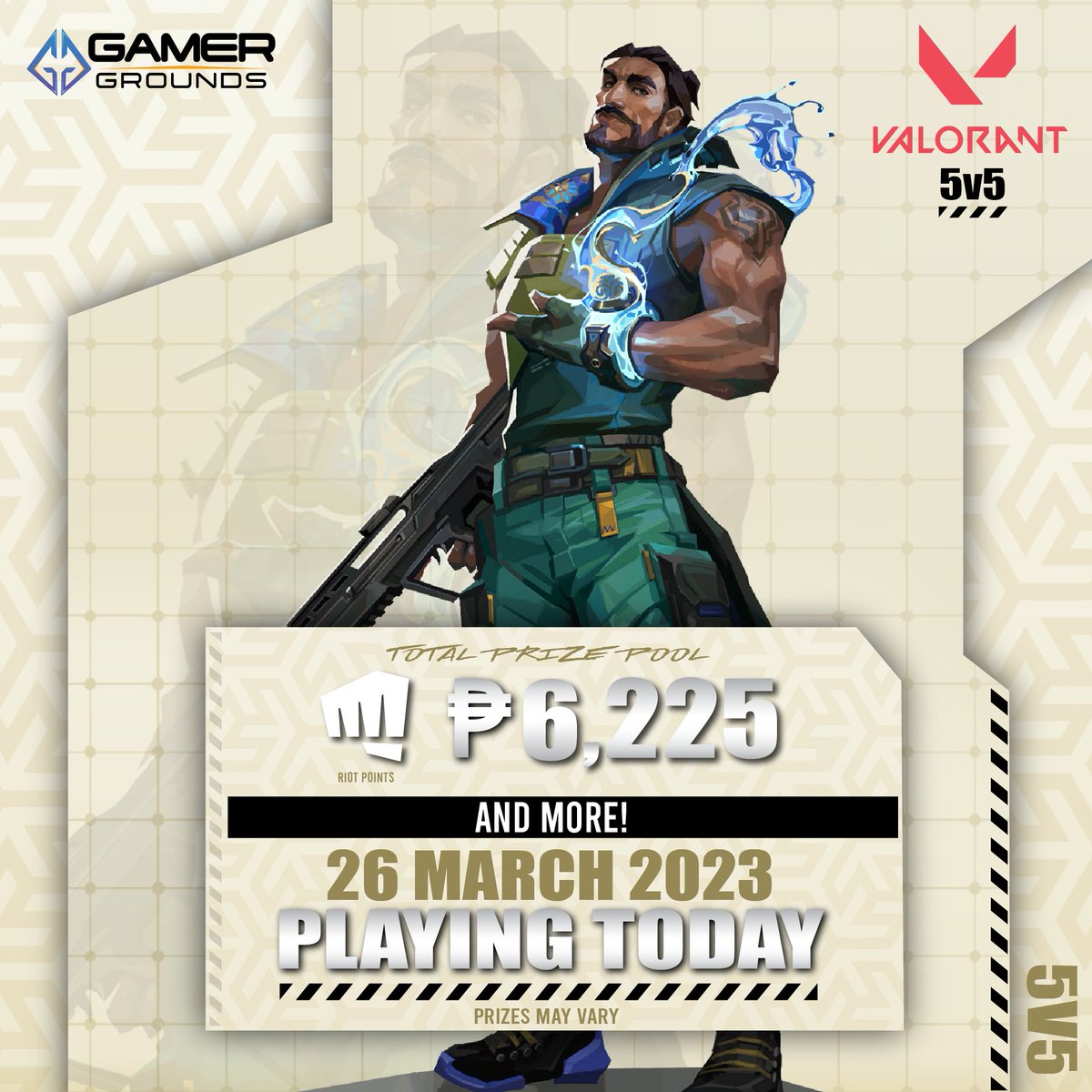 gamergroundsph's tweet photo. May the best team win sa 5v5 Valorant tournament later! P6225 Riot Points is what you can potentially win. Not yet registered? Pwede pa humabol!

!Register Now: https://t.co/qtVADtNwSL
✅Check-in on Discord: https://t.co/xY9JxOtezK

#GamerGrounds #Valorant https://t.co/YTh02N6QUs