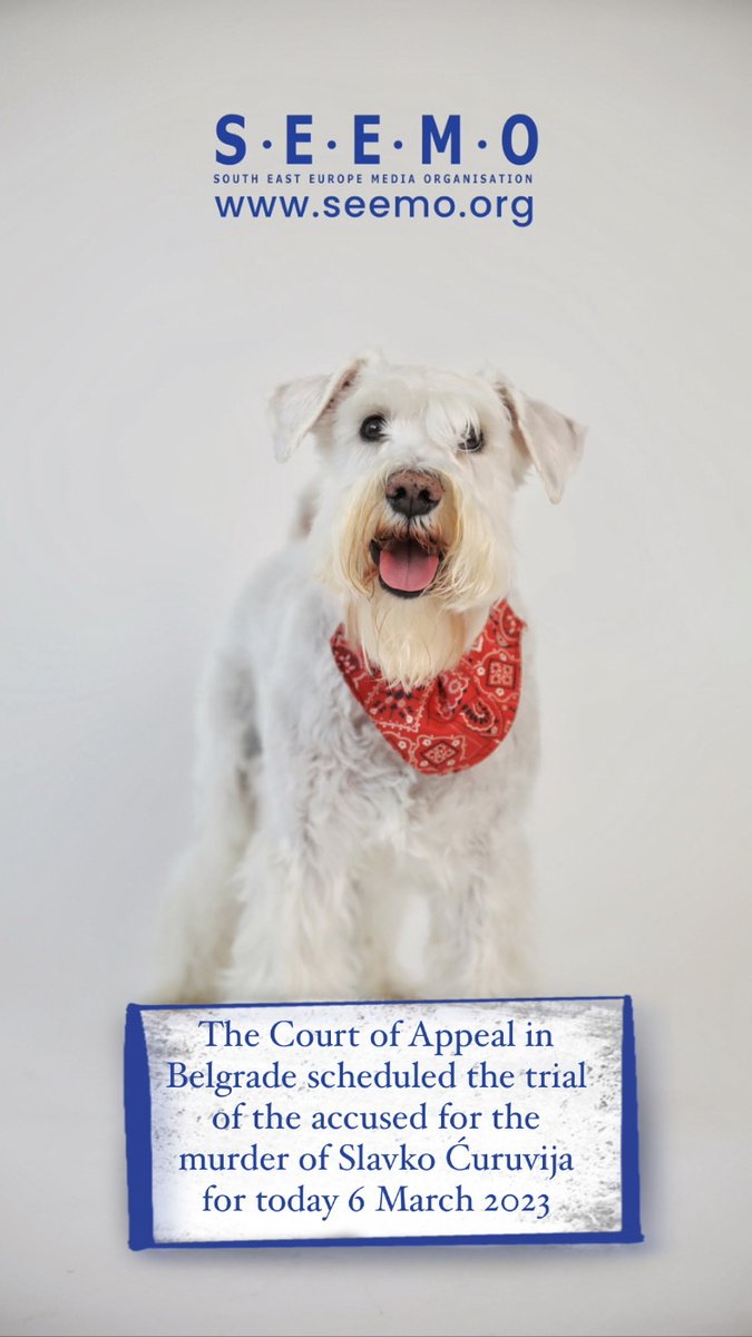 The trial before the Appellate Court in Belgrade, Serbia,  is a prelude to the end of the trial of four former members of the Department of State Security, accused of murdering journalist and media owner Slavko Ćuruvija on 11 April 1999. The hearing will last from 6 -10/3/ 2023.