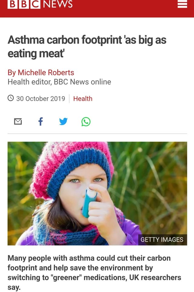 Blaming people with asthma, people whose conditioned is worsened by pollution, for climate change is a new level of deranged