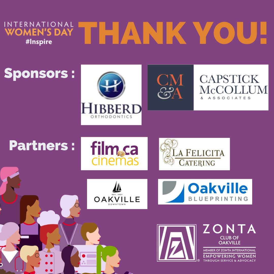 A giant THANK YOU to the rest of our sponsors and partners from our IWD movie event last week.  We couldn't have done it without you!

@hibberdorthodontics
@capstickmccollum⁠
@filmca⁠
@lafelicitacatering
@oakvilleblueprinting.ca
@oakvilledowntown

#zontacelebrates
#iwd2023