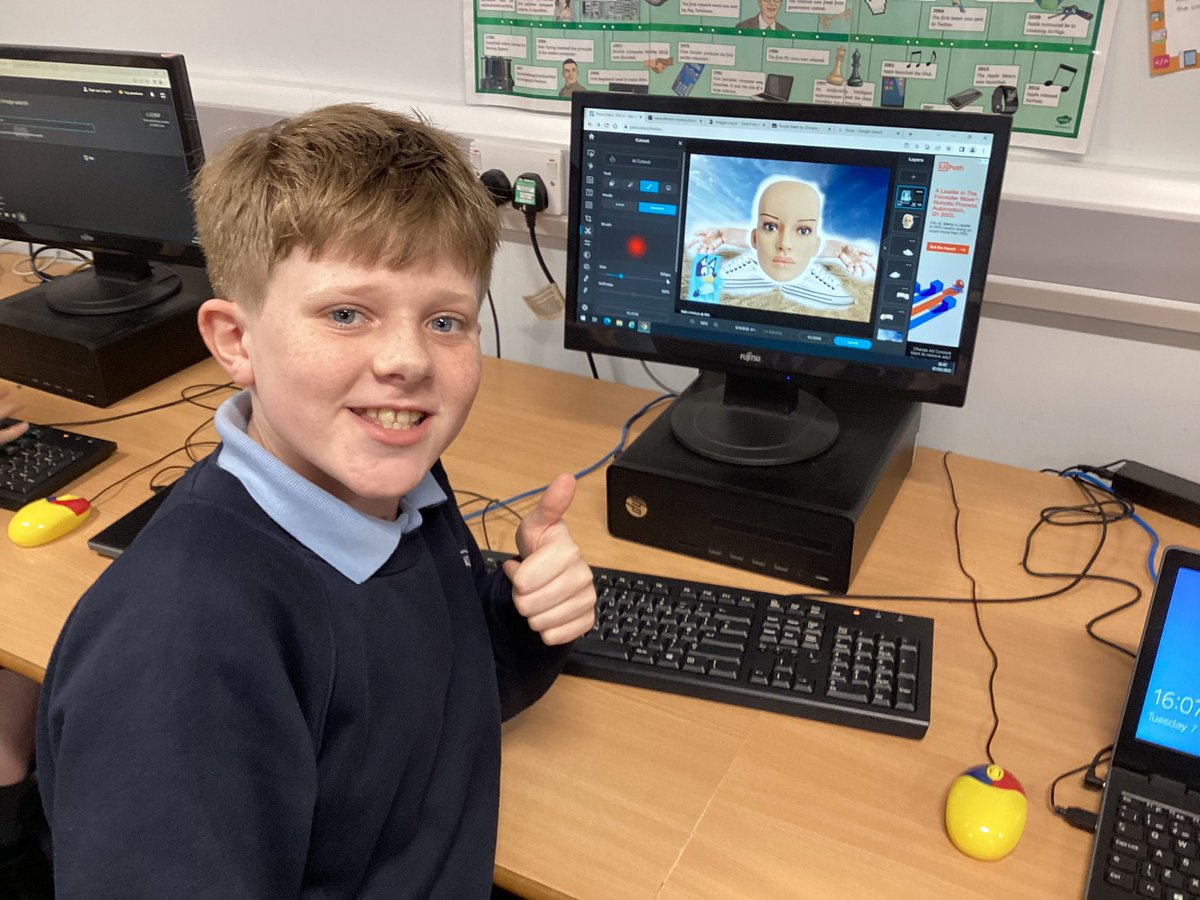StWilfridsComp's tweet photo. Learning some skills in #pixlr in Year 6 computing club this afternoon! https://t.co/SWCfvMw5zs