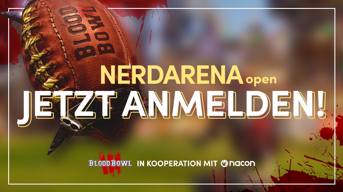 Die NerdArena Open kehrt zurück!
Seid bereit, mitsamt eurer Mannschaft Blut, Schweiß und Tränen auf dem Platz zu vergießen!

Den Bestplatzierten winkt Gaming Hardware von NACON.

Anmeldung und weitere Infos gibt's hier:
bit.ly/41Sak19

Los geht's am 13.03.2023! Rein da!