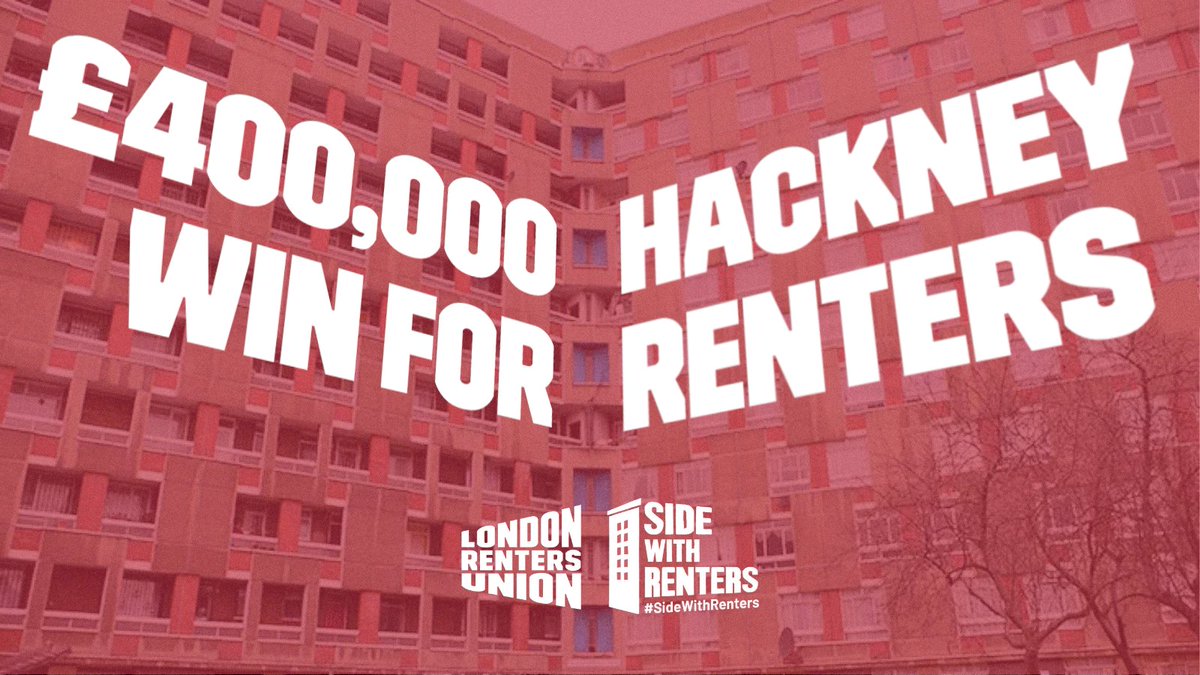 🙌 Big win for Hackney renters! 🙌

Hackney Council has committed to invest £400,000 in housing safety enforcement following our #SideWithRenters campaign.

🧵 Read and RT the thread on how London Renters Union is fighting for renter safety across our city.