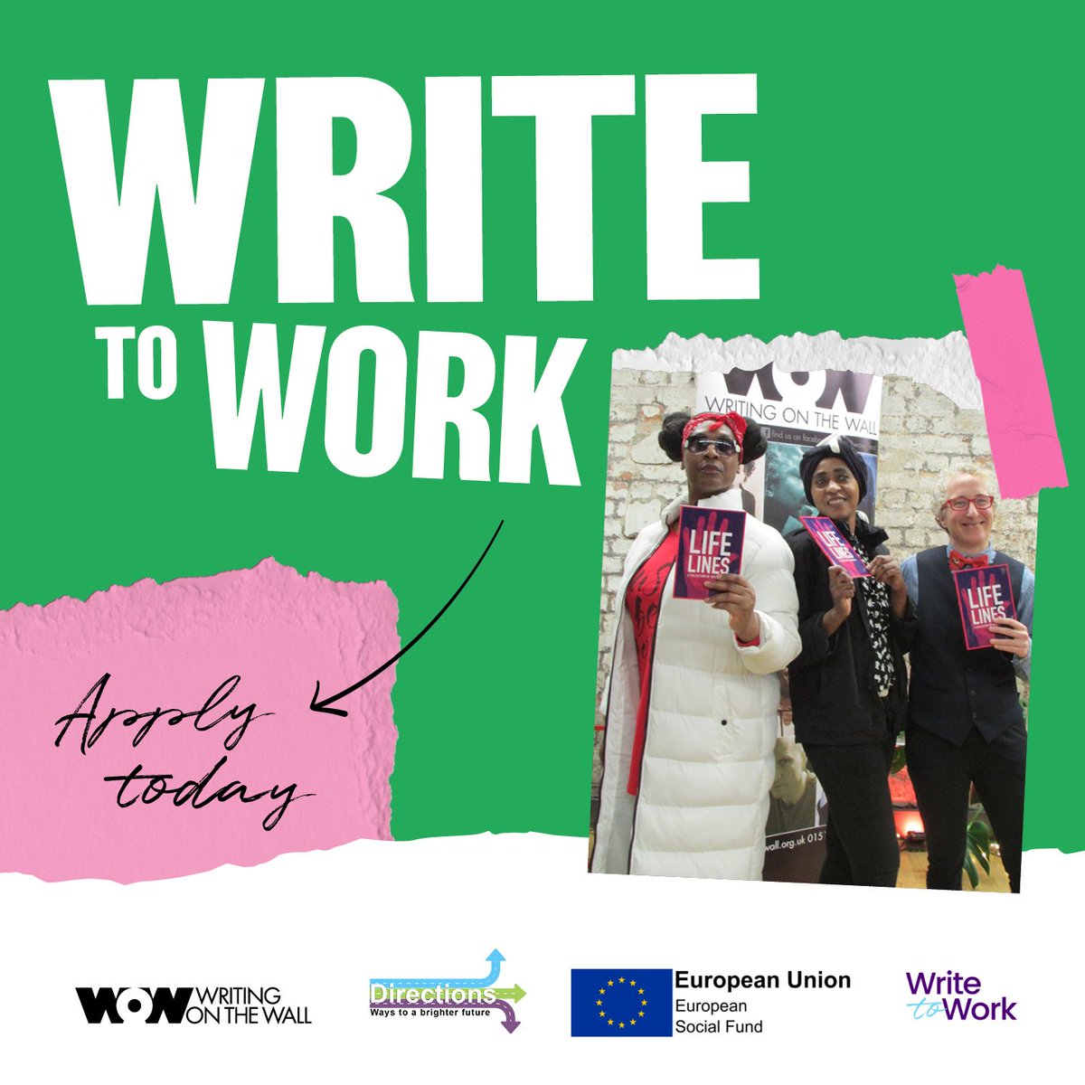 Join our FREE creative writing course &amp; discover where your writing can take you. 

Multiple courses will run throughout the year. Next courses start in the Wirral &amp; L8 in March and April. 

Must be 18+, unemployed, living in LCR. 
Apply Today!  tinyurl.com/ywaafv5s