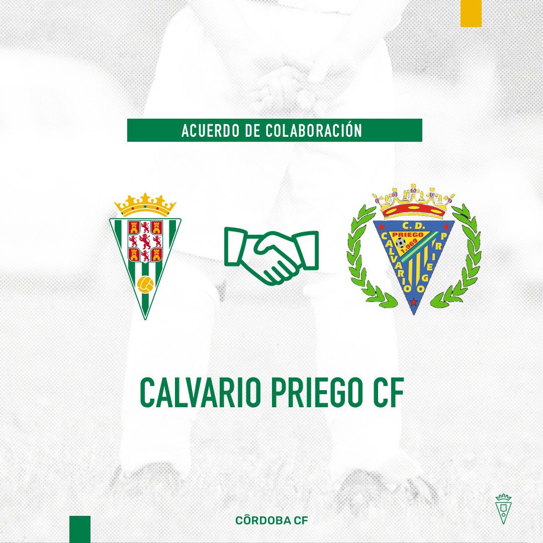 🤝 Convenio de colaboración con el <a href="/calvarioypriego/">CALVARIO PRIEGO C.F.</a> 
ℹ️ cordobacf.com/2023/03/07/con…
#CanteraCCF