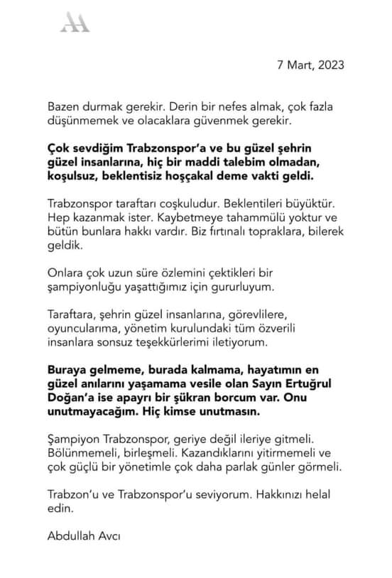 Güle güle Şampiyon #AbdullahAvcı