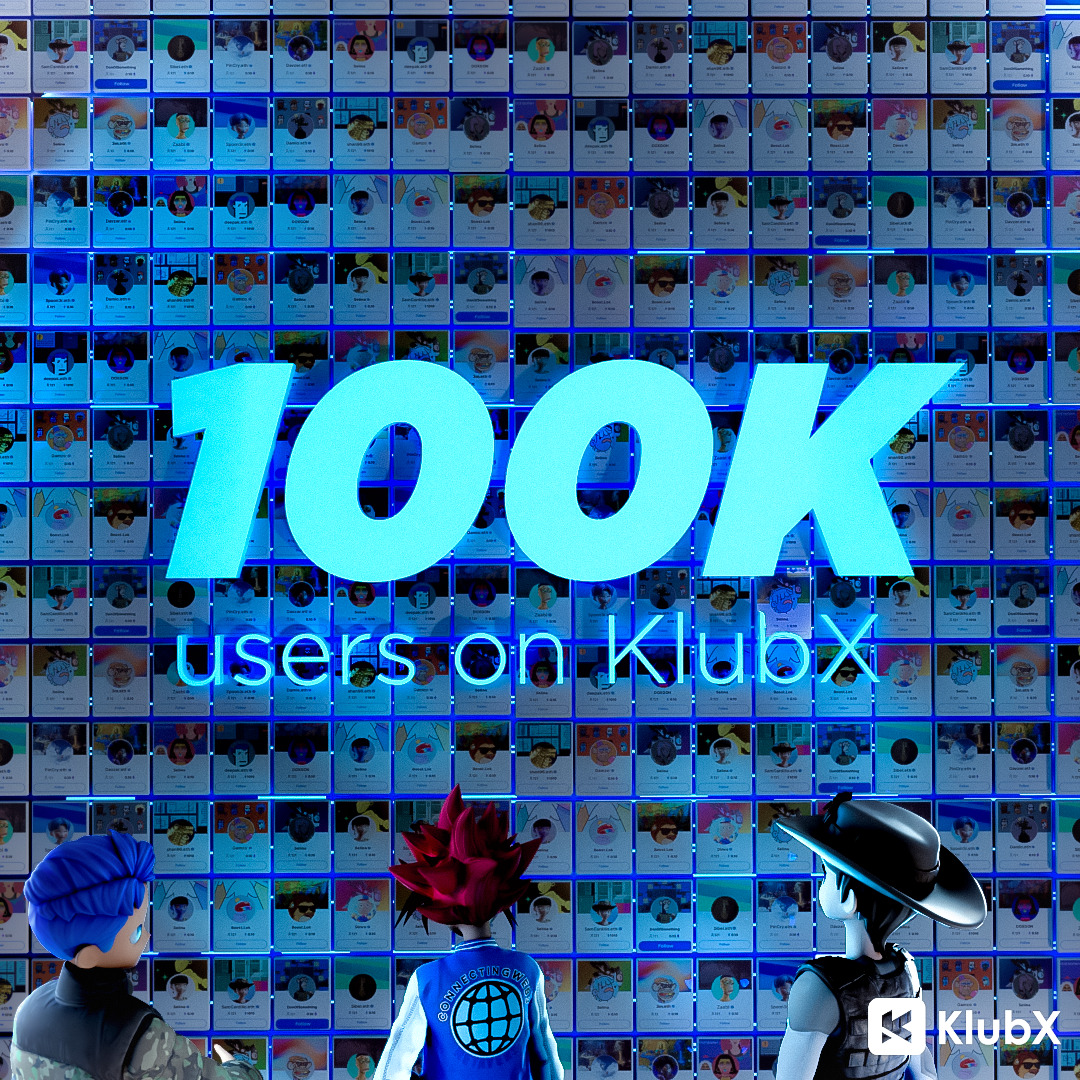 KlubX_'s tweet photo. At daybreak: 100,000 users on KlubX 😱

KlubX is the first web3 social network 🪐

A real Social To Earn 💸

Join us now 👇
https://t.co/BzzKvQE0zV https://t.co/eqjEZieV7D