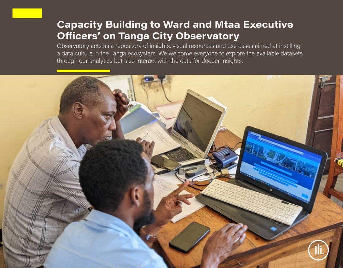 The living lab initiative project uses a bottom-up strategy to guarantee that the primary data source has the skills needed to use data for better decision-making. Find out more about Tanga City Observatory: tanga.cityobservatory.or.tz @FondationBotnar @dLabTz @TangaYetu