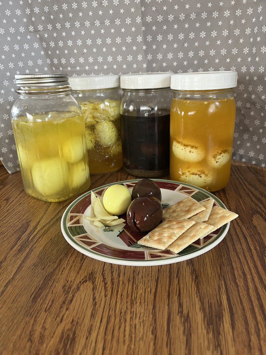 AlFrederick13's tweet image. We had extra eggs so Ann pickled a bunch. Anyone else do that?
