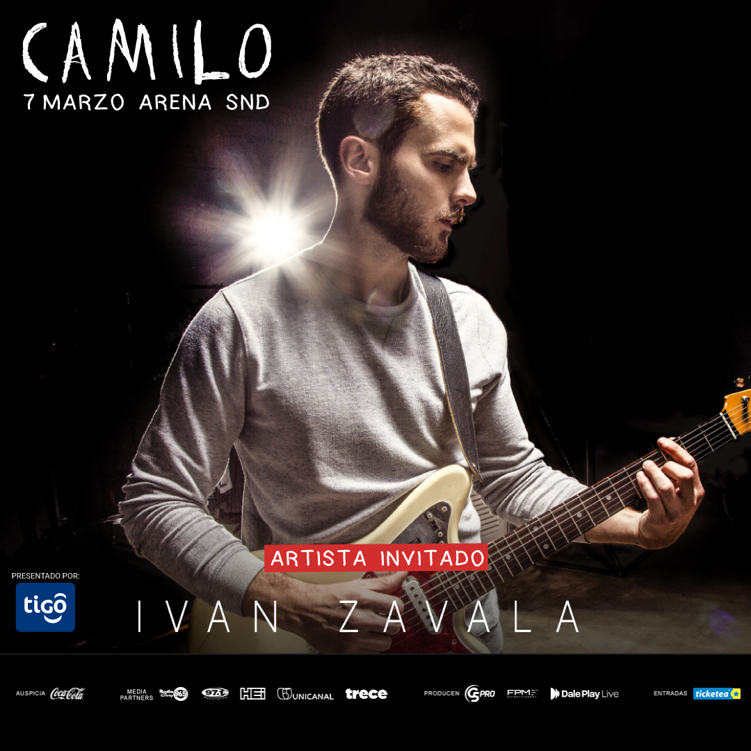✨En una noche llena de carisma y buenas energías, <a href="/ivanzavala_/">Ivan Zavala</a> pondrá el ritmo inicial🌟
🫶🏻Camilo en 🇵🇾
🗓7/Marzo
📍SND
🎟 <a href="/TicketeaPy/">Ticketea Paraguay</a> 
👉🏻𝗕𝗲𝗻𝗲𝗳𝗶𝗰𝗶𝗼𝘀
🔹𝑇𝑖𝑔𝑜 𝑀𝑜𝑛𝑒𝑦 15 % 𝐷𝑡𝑜. 𝑂𝑁 𝐿𝐼𝑁𝐸
🔸𝑇𝑎𝑟𝑗𝑒𝑡𝑎𝑠 Itaú 15% 𝐷𝑡𝑜. 
#CamiloPy #DeAdentroPaAfueraPy