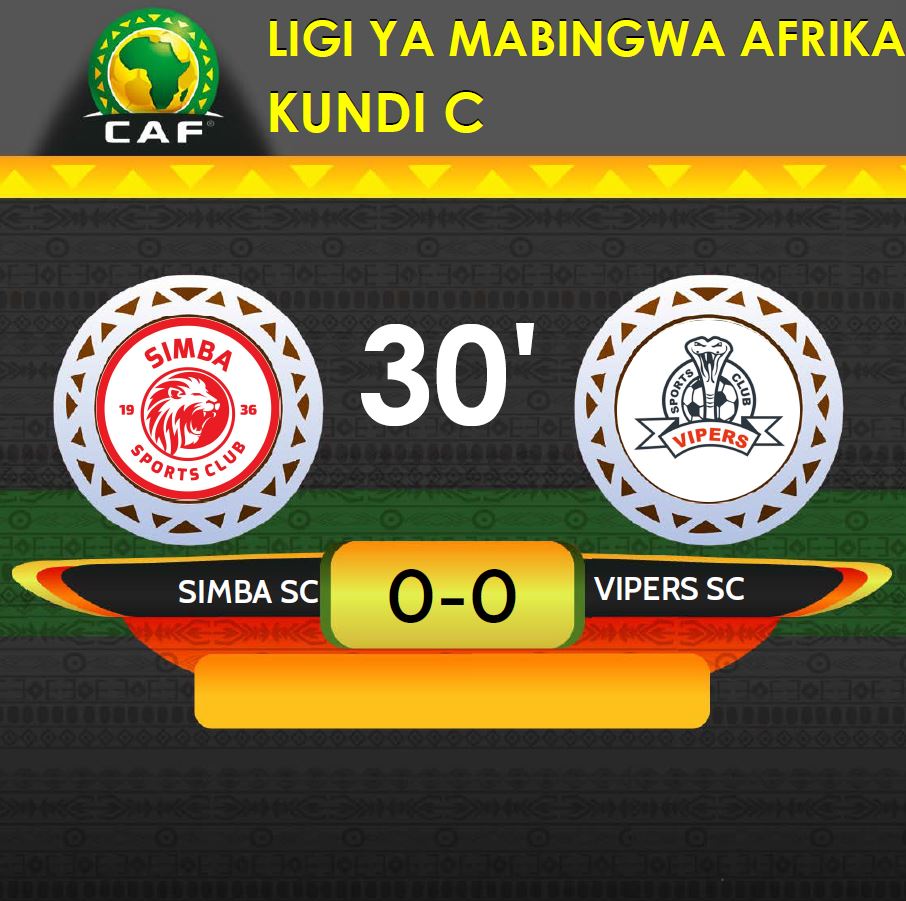 azamtvtz's tweet photo. 30β | #CAFCL
Simba 0-0 Vipers
Horoya 0-1 Raja
LIVE #ZBC2
#CAFCL #CAFChampionsLeague #CCL #SimbaSC #Vipers #SimbaVipers #LigiYaMabingwaAfrika https://t.co/yQLrZpZYoW
