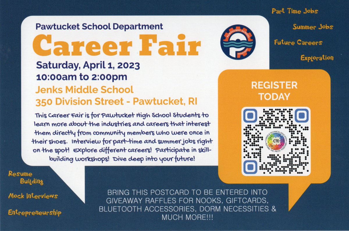 Join us for the 1st ever PSD High School Career Fair on April 1st!! Over 60 Employers are participating in this event preparing our students for their future careers!