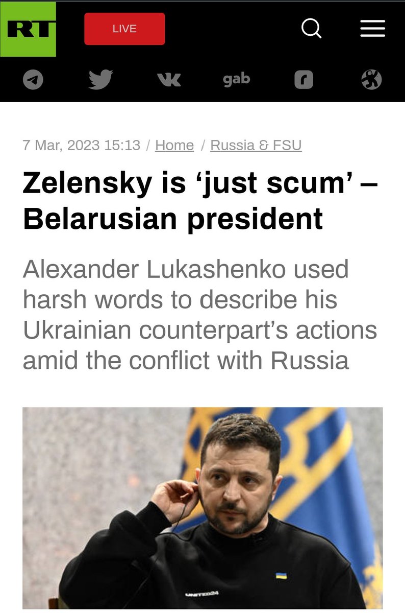 President Lukashenko 'There can be only one conclusion… President Zelensky is just scum. Just scum' #ZelenskyScum