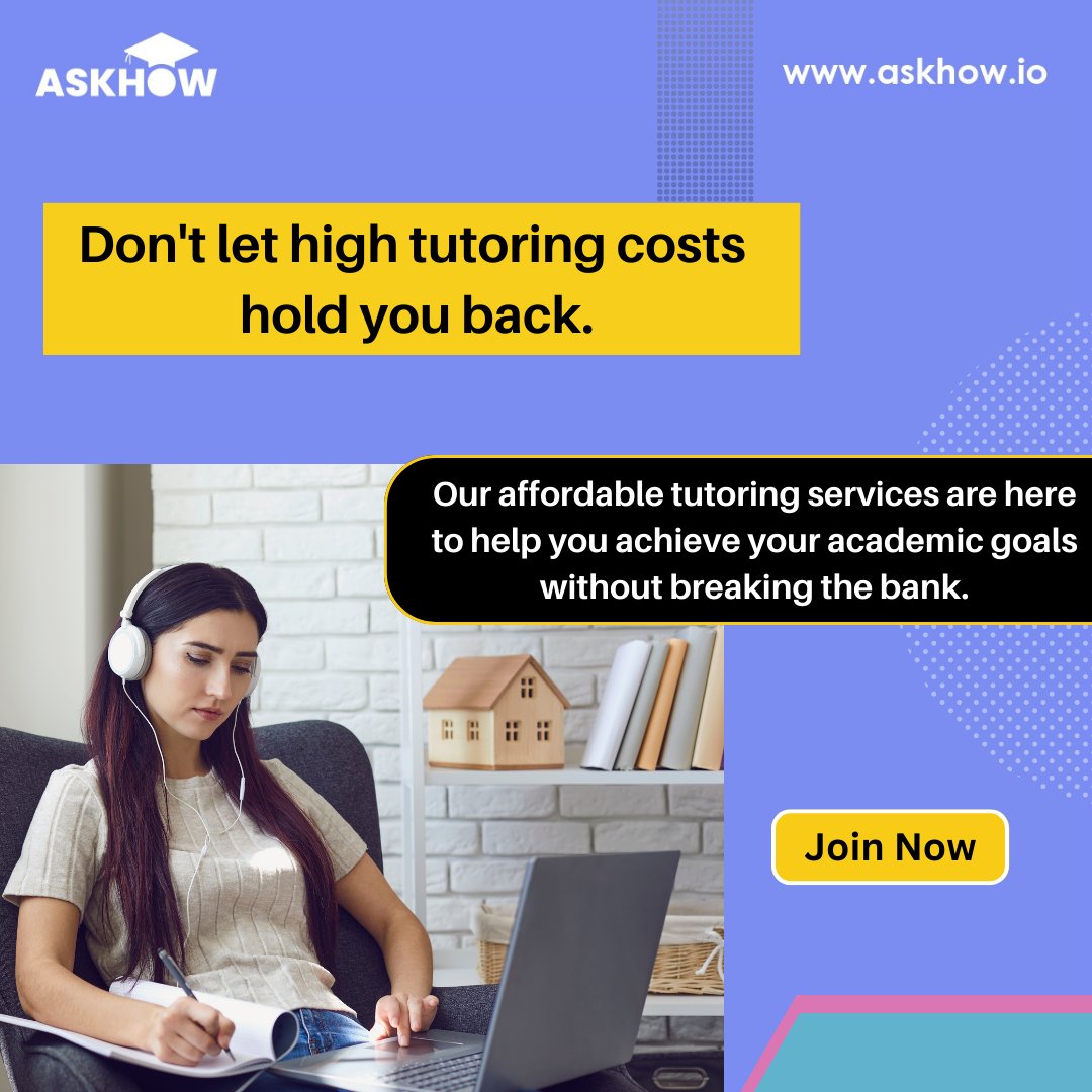 Don't let high #tutoring costs hold you back.
Our #affordable tutoring services are here to help you.

Contact us today to learn more!

#tutoringmadeaffordable #UKstudents #academicgoals #onlinetutoring #education #studyhelp #sciencehelp #teacherandstudent #PhysEd #learning