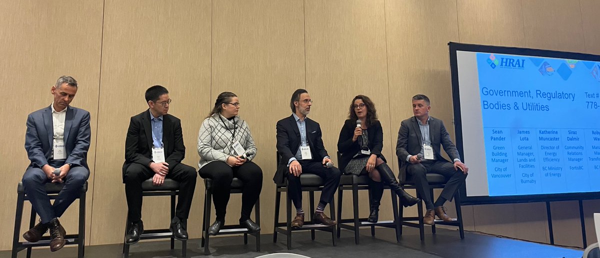 First up - gov’t and utilities panel discussing respective energy policies, programs, and plans #HVACR 
<a href="/HRAI_Canada/">HRAI</a>