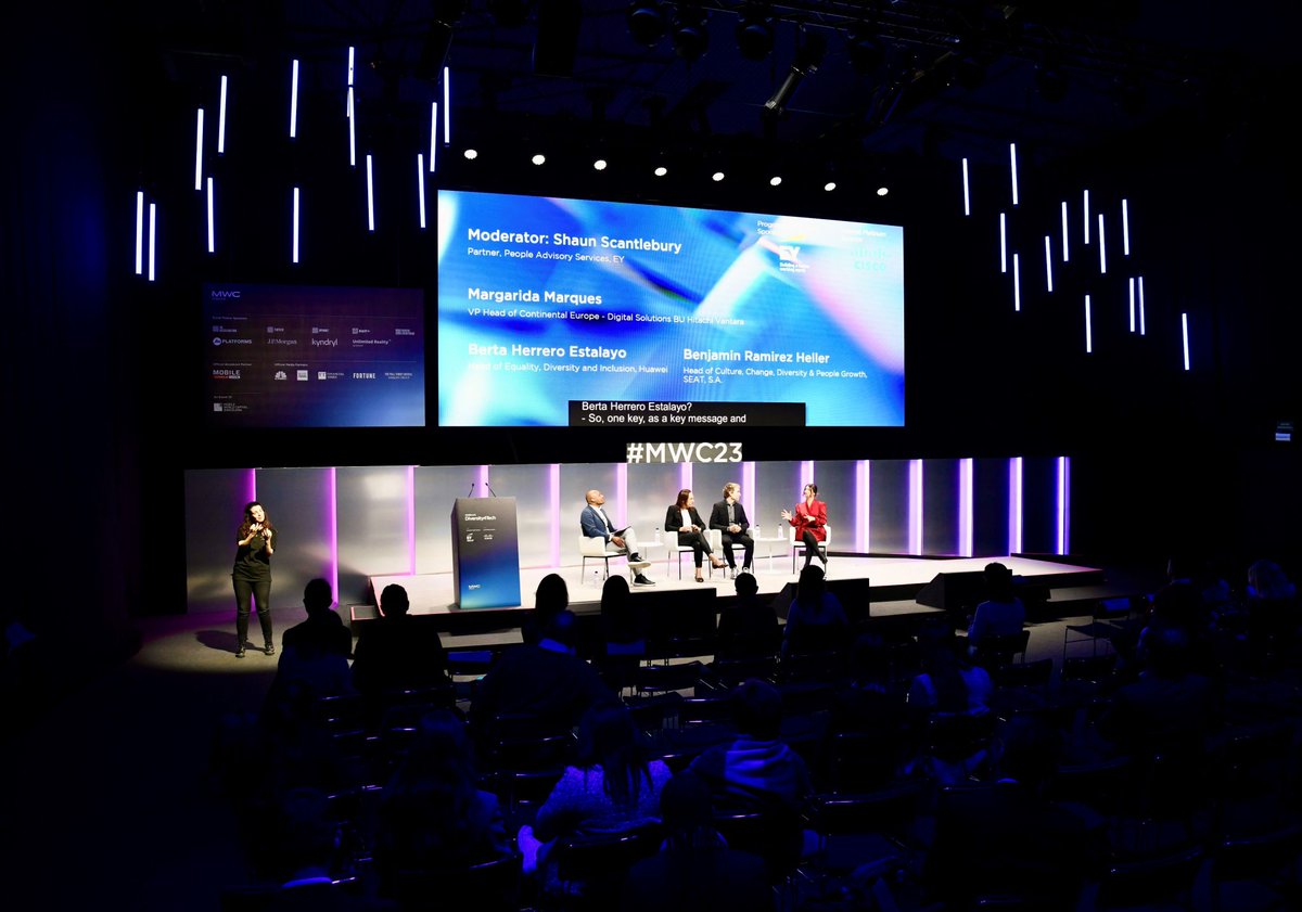 HuaweiEU's tweet photo. ⚖️ Equity, #diversity & #inclusion are key to enhancing performance, said @Be_Herrero at the #Diversity4Tech Summit @GSMA #MWC23.
She shared @Huawei's beautiful history of "connecting the unconnected" to leave no one behind in the #digitaltransition.
https://t.co/ALV0og3PV5 https://t.co/VWMLq9HXsk