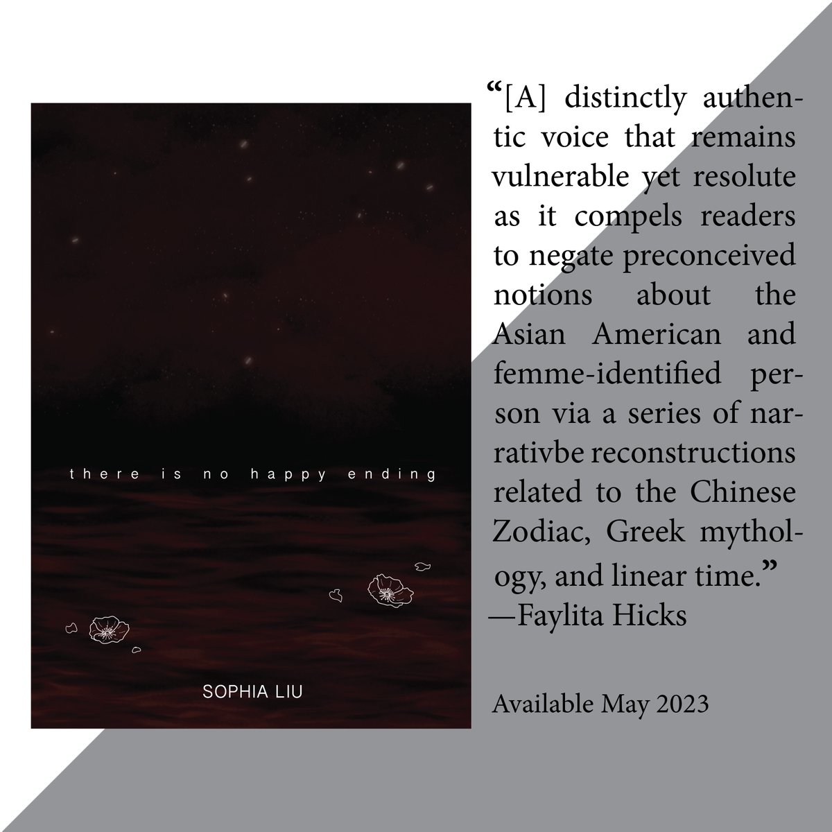 “[A] distinctly authentic voice that compels readers to negate preconceived notions about the Asian American and femme-identified person via a series of  narrative reconstructions related to the Chinese Zodiac, Greek mythology, and linear time.”
—Faylita Hicks
