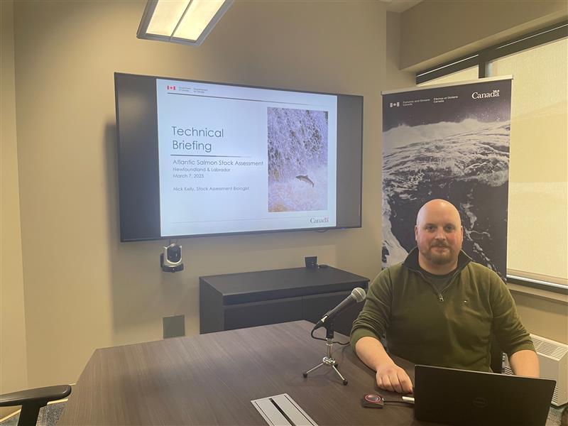DFO_NL's tweet photo. Today, #DFOScience delivered a technical briefing to stakeholders and media on the findings presented in this year’s Atlantic salmon stock assessment. Here are the key takeaways: https://t.co/oGkTdxeAO5
