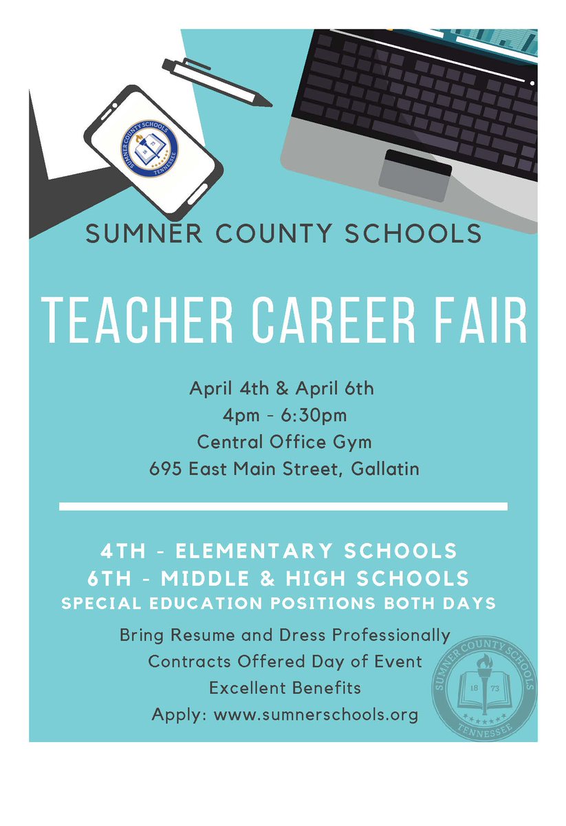 We are just over a month away from our Teacher Career Fair! We can't wait to see you on April 4th and April 6th! Tag us if you're coming and tag someone who should come with you 😀