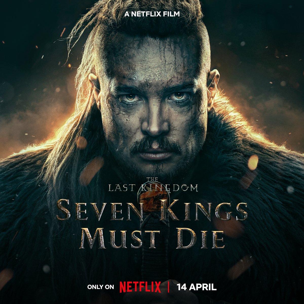 Uhtred returns…
Friday 14 April on @netflix.
#SevenKingsMustDie #TheLastKingdom