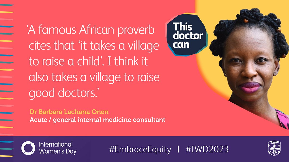 ThisDoctorCan's tweet photo. In our latest piece for #ThisDoctorCan, Dr Barbara Onen reflects on her journey from war-torn Uganda to a medical career in the UK. 

Read her story for #InternationalWomensDay, here: https://t.co/GfvbNCjf07 #EmbraceEquity #IWD2023 https://t.co/qUcJBzQsAX