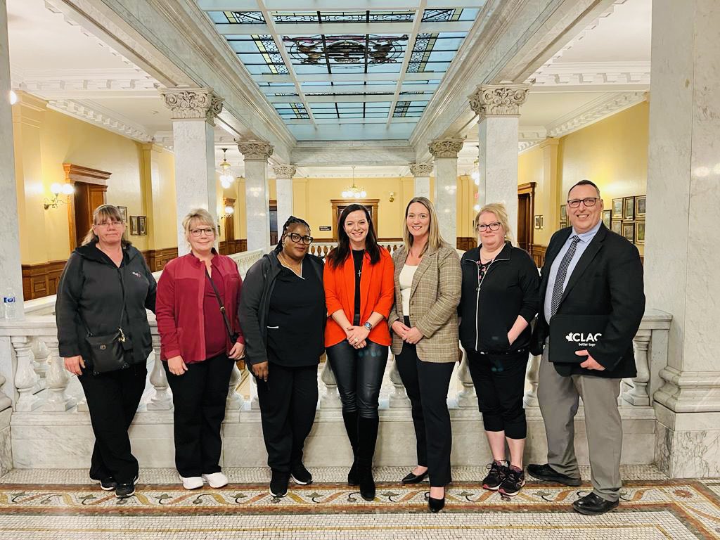 NatKusendova's tweet photo. Great to meet with CLAC today to discuss how we can better our healthcare system and improve conditions for our frontline workers in Ontario! https://t.co/dFYa6RPaCp