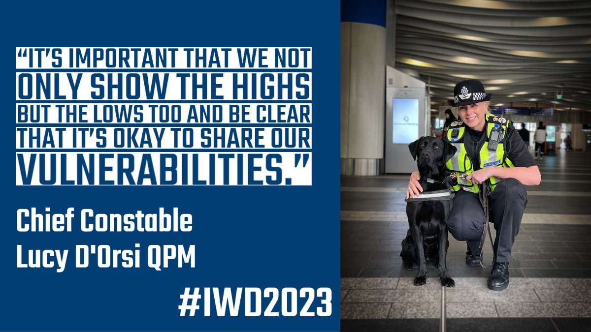 CC Lucy D'Orsi @BTPChief candidly speaks about her life and career in policing this #InternationalWomensDay. The Chief discusses her greatest achievements, how the days can be hard and how important it is to step out of your comfort zone. #IWD2023 gloo.to/6sq6