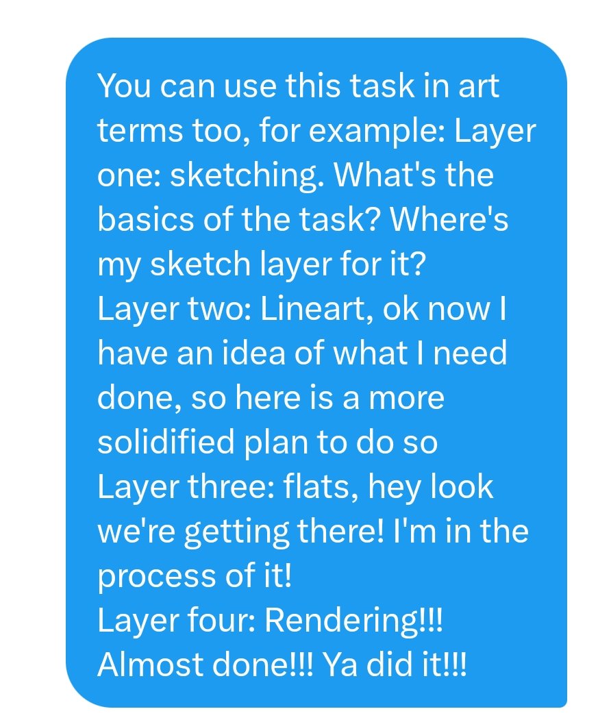 feather_ladere's tweet image. As a rare ADHD haver who&apos;s gotten therapy for it, I realize I am in a unique position to offer a bit of extremely useful advice I&apos;ve been given! I&apos;d like to help teach Chunking to as many ADHD havers as possible in the simplistic terms I can! #adhdhelp #adhd #adhdadults
