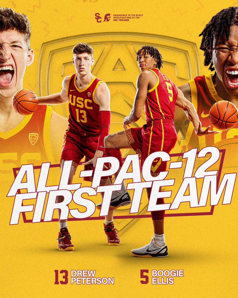 For the second consecutive season, two Trojans land on the All-Pac-12 First Team. Congratulations, @Drewpeterson23 and @BoogieEllis!