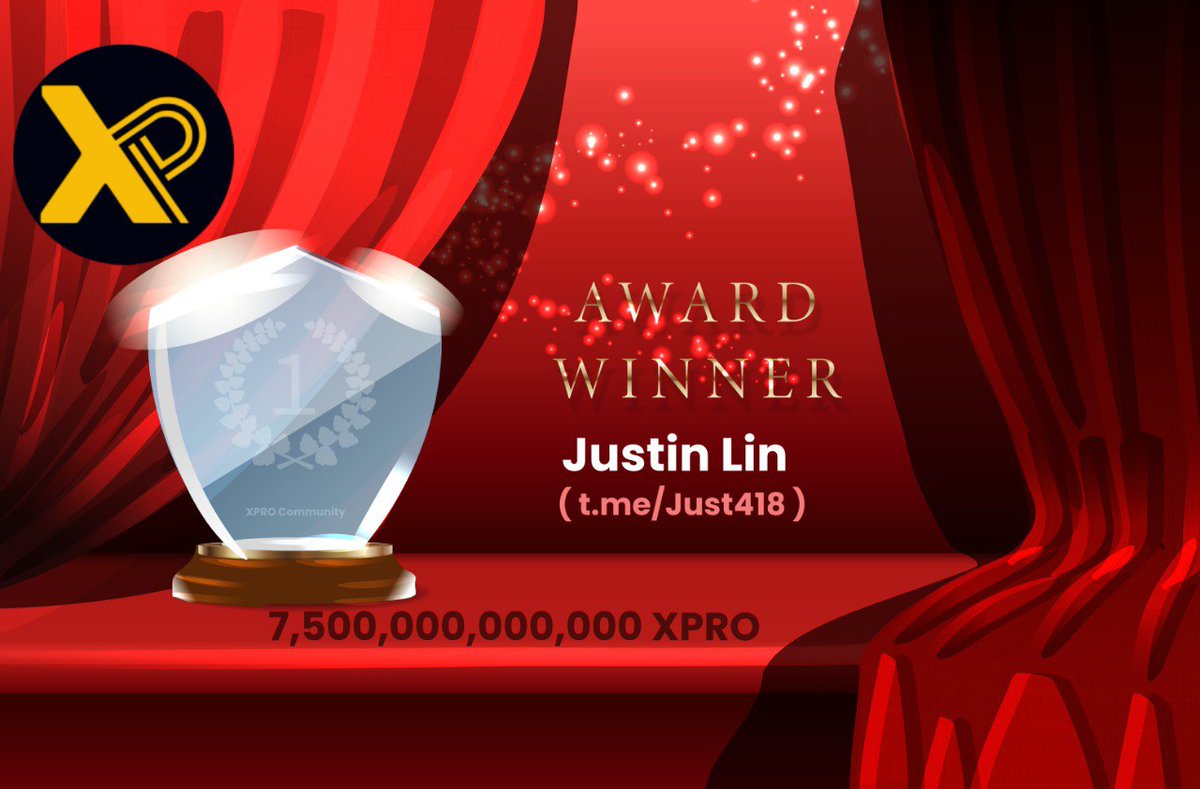 BscXPRO's tweet photo. π Dear XPRO Community,
The 2nd Award Winning Competition for the XPRO Community has been completed.
Most Purchases by RefCode:
Winner of 7,500,000,000,000 XPRO Token Prizes:
Justin Lin (https://t.co/gzcAjWk5pI)
#XPROJECT #XPROToken #XPROTools #Web3 #blockchain https://t.co/A56hZqkWvU
