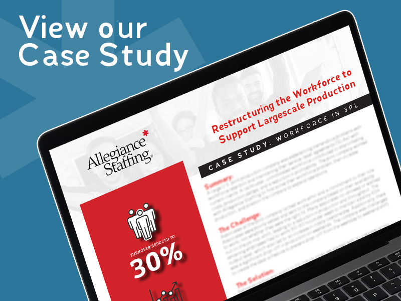 Struggling with workforce retention? Our team at Allegiance Staffing helped restructure a print company's workforce to support large-scale production. Check out our case study today. bit.ly/3J7ENkJ

#AllegianceStaffing #workforceretention #staffing