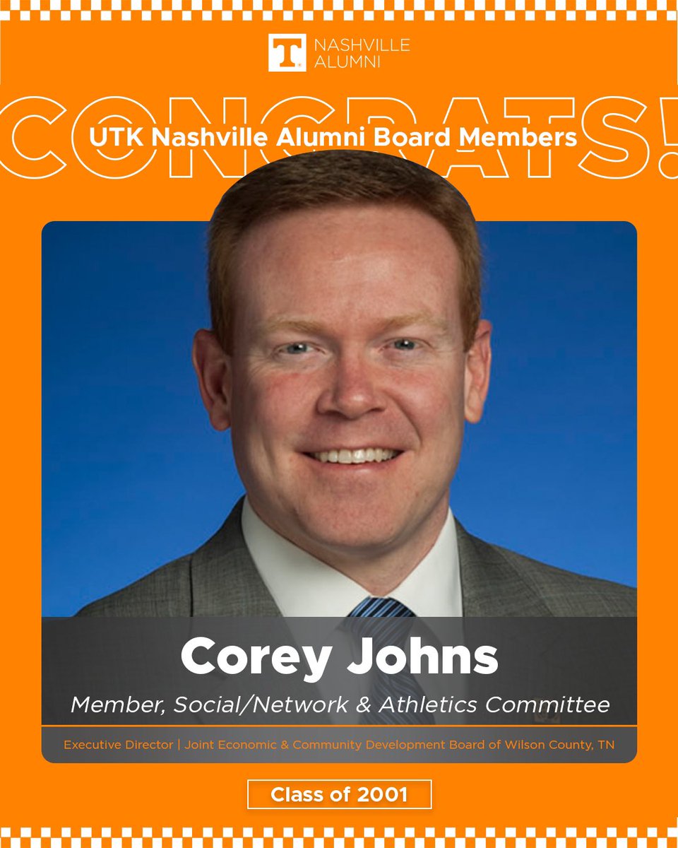 utnashville's tweet photo. Today, we feature eight leaders in #healthcare, #community #development, and the #nonprofit industry.

Congratulations and welcome to our board:
▪️Amanda Crisp, @ProjectReturnTN 
▪️Michael Graham, @compassus 
▪️Kaylyn Harris, @NashGenHospital 
▪️Corey Johns, @JECDBofWilsonCo https://t.co/mqEONkTEJy