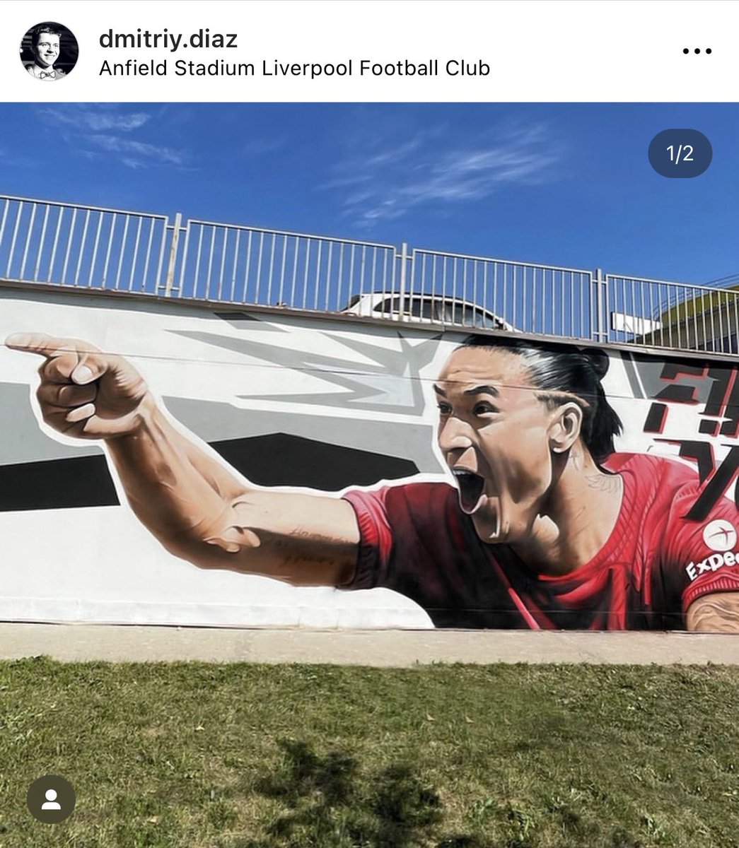 Another beautiful LFC mural - this time of <a href="/Darwinn99/">Darwin Núñez</a>  - by graffiti artist Dmitriy Diaz in central Russia