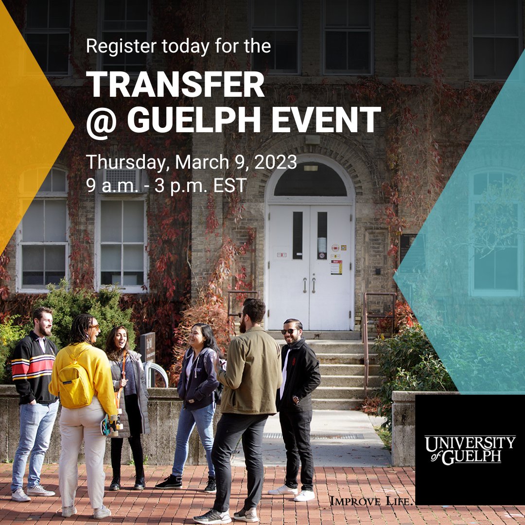 SenecaPathways's tweet image. Do you want to transfer to the University of Guelph? 

Join the @uofg Admissions team for a day on-campus on Thursday March 9th and learn more about the application and transfer credit process! 

More details here: senecacollege.ca/pathways/event… 

#SenecaPathways