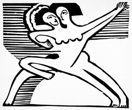 2) This work is in dialogue with Two Dancers (1932) by Ernst Ludwig Kirchner in the <a href="/LACMA/">LACMA</a> collection.

German Expressionism has hugely influenced my work – I've always felt a kinship with the bold emotionality of these artists responding to the societal tension of their time.