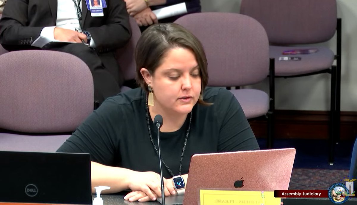 BattleBornProg's tweet photo. "I urge the committee to pass AB160 and begin to right the wrongs of a misguided criminal justice system that has done so much harm," @AnnetteMagnus, Executive Director of @BattleBornProg says during support testimony for #AB160 #nvleg https://t.co/Gv1cPMqdI5