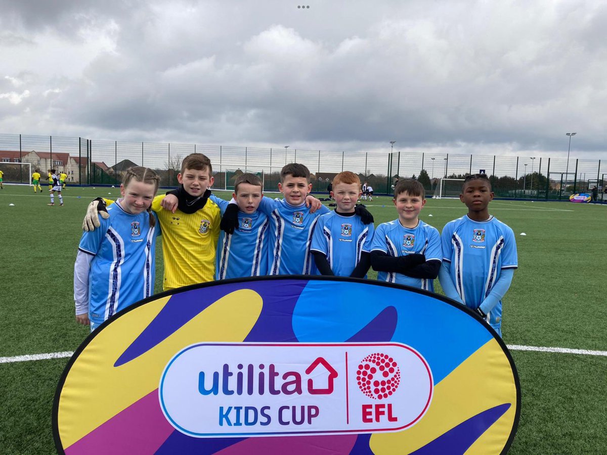 CTKPrimaryCov's tweet photo. Fantastic experience for the school football team today who represented @Coventry_City @SBitC_CCFC so well in the EFL kids cup regional finals. Well done team. ⚽️#PEatCTK https://t.co/9YoLerzWfE